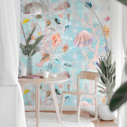 Shells & Sea Life Collection Removable Wallpaper by Casart Coverings - Wallpaper