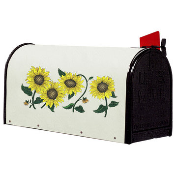 Bacova Fiberglass Wrapped Mailbox, Sunflowers