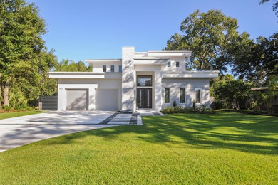 Example of a trendy home design design in Orlando