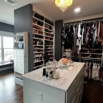 Boston Area High Ceiling Closet With Crown Molding