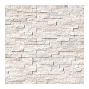 Split Face Artic White Ledger Panel Quartzite Tile, Sample