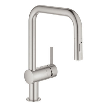 Grohe 32 319 3 Minta 1.75 GPM 1 Hole Pull Down Kitchen Faucet - SuperSteel