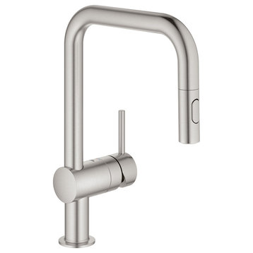 Grohe 32 319 3 Minta 1.75 GPM 1 Hole Pull Down Kitchen Faucet - SuperSteel