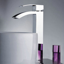 Elegant Solid Brass Bathroom Sink Faucet Chrome Finish Tall T0520H - Bathroom Sink Faucets