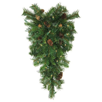 30" Pre-Lit Dakota Red Pine Artificial Christmas Teardrop Swag