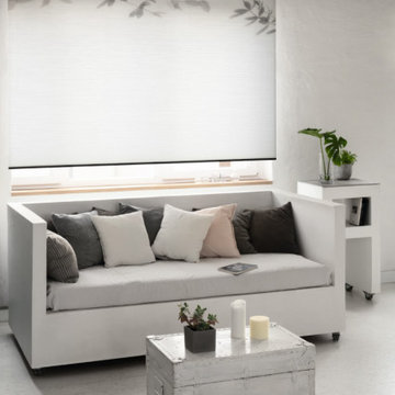 Honeycomb shades + blinds