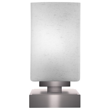 Luna 1-Light Table Lamp, Graphite/Square White Muslin