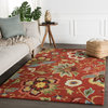 Jaipur Living Zamora Handmade Floral Red/Multicolor Area Rug, 5'x8'