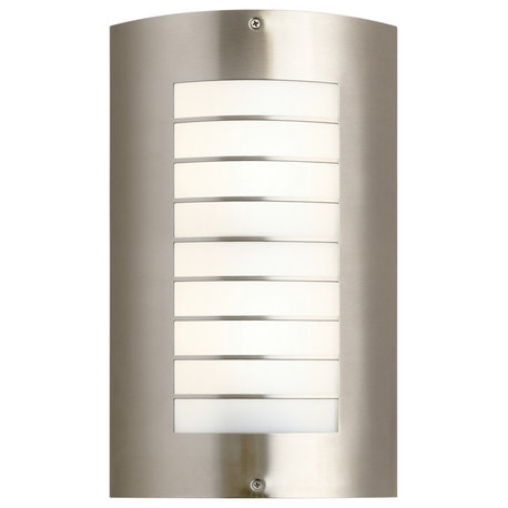 Kichler 6048NI Two Light Outdoor Wall Mount, Brushed Nickel Finish