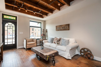 Trendy living room photo in Baltimore