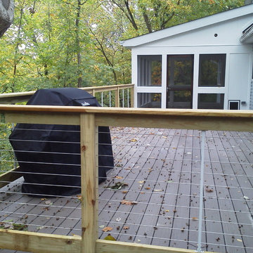 After - Composite deck remodel, screen porch addition