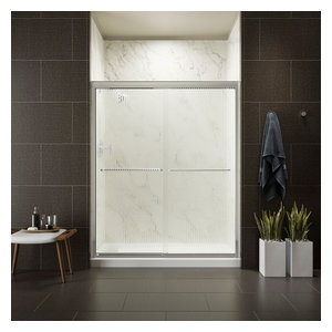 Kohler Fluence Sliding Bath Door With 1 4 Thick Falling Lines