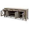 Dauphin 71" TV Stand Storage Display Console Table, Grey Cashmere Wood
