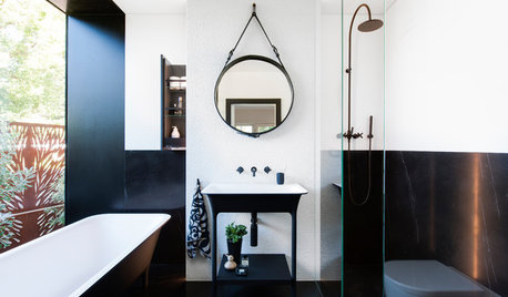 Room of the Week: A Black and White Small-Bathroom Makeover