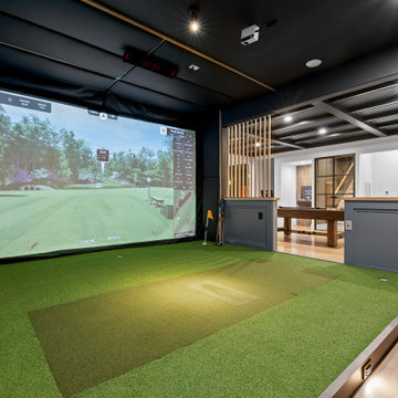 Luxury Basement Golf Simulator