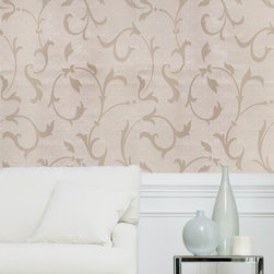 Century Classic - Grey Scrolls Wallpaper G581002 - Wallpaper