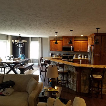 Pecan-Stained Oak Cabinets