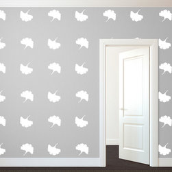Ginkgo Leaves Wall Repeatable Pattern - Wall Decals