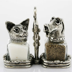 Cat and Dog Salt and Pepper Shakers Set - Salt And Pepper Shakers And Mills