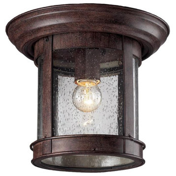 Z-Lite 515F-WB Outdoor Flush Mount Light in Weathered Bronze