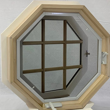 VINYL OPERATING OCTAGON WINDOW (INTERIOR VIEW)