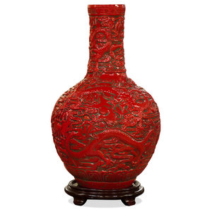 Lotus Leaves Porcelain Vase - Asian - Vases - by DYAG - East | Houzz