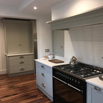 Aesthetically Pleasing, Hand-Painted Stone Green Hand Crafted Kitchen