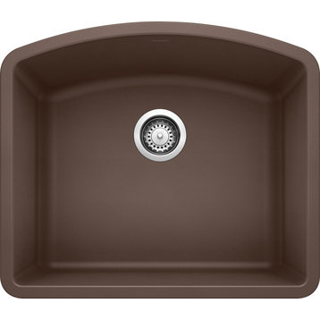 Blanco 440172 20.8"x24" Granite Single Undermount Kitchen Sink, Cafe Brown