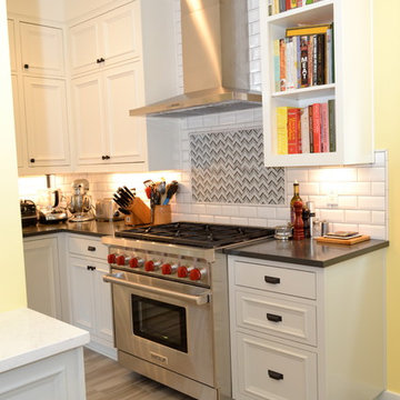 Spacious white kitchen