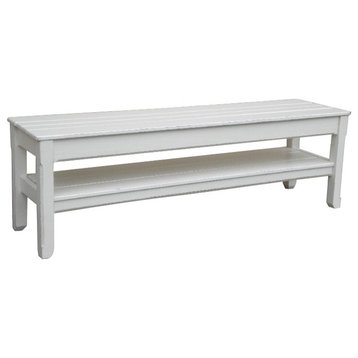 TRADE WINDS COTTAGE Bench Traditional Antique Console White Painted