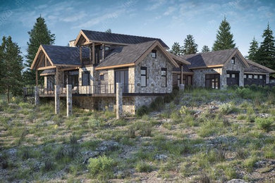 3d Exterior Mountain Residence