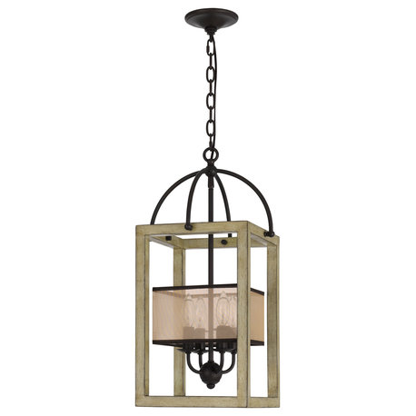 Distressed Oak Metal Palencia, Chandelier, Fx-3781-4