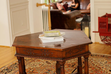 Inspiration for a timeless family room remodel in Raleigh