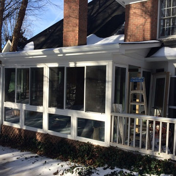 Screened Porch to Sunroom Conversion in Huntersville, NC.