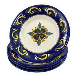 Le Souk Ceramique - Riya Stoneware Pasta/Salad Bowls, Set of 4 - Serving And Salad Bowls