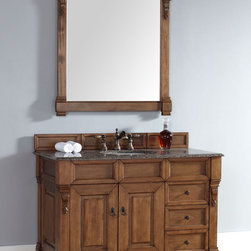 48 inch Country Oak Finish Single Traditional Bathroom Vanity Optional Counterto - Bathroom Vanities And Sink Consoles