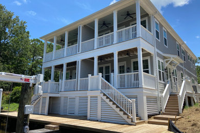 Example of a beach style exterior home design in Other