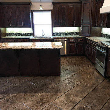 Concrete Flooring - Rustic Wood Plank pattern