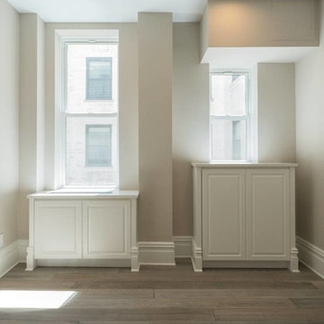 Bedroom with custom AC and Radiator covers