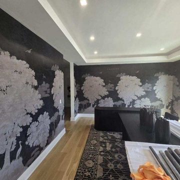 Wallpaper installation Living Room in Miami
