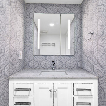 Guest Bathroom Remodel - from dark and outdated to bright & beautiful