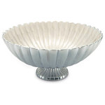 Julia Knight - Peony 21" Pedestal Gala Bowl, Snow - Fill your home with beauty. Just like the Peony, Julia Knight��_s serveware pieces are beautiful, but never high maintenance! Knight��_s romantic Peony Collection is known for its signature scalloped edges that embody the fullness, lushness and rounded bloom of nature��_s ��_Queen of Flowers��_. The Peony has been cherished for centuries and is known worldwide for symbolizing prosperity, honor, good fortune & a happy marriage! Handcrafted and painted by artisans, this 21��_ Pedestal Gala Bowl is a fabulous vessel to display fresh flowers or to use as an unexpected punch bowl! No matter what you decide, this grand gala is sure to grab the attention of your guests. Mix and match all of the remarkable colors in the Peony Collection or pair with pieces from Julia Knight��_s Floral, Classic or By the Sea Collections!