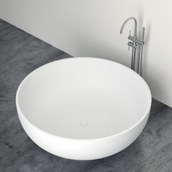 NOTION STONE RESIN SOLID SURFACE FREESTANDING ROUND BATH 1500 - Products