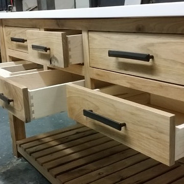 Natural Walnut Double Vanity