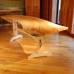 Live Edge Dining Tables with Trestle Base - Dining Tables