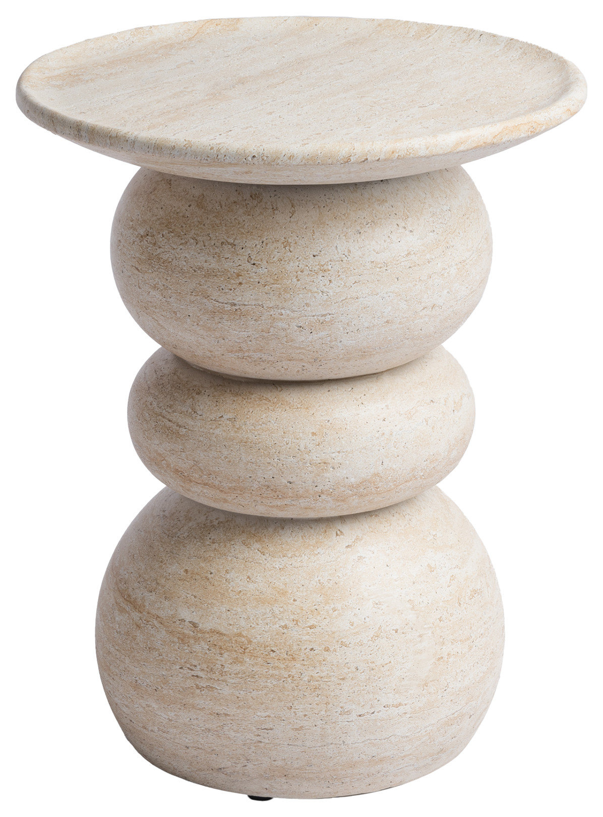 Studio London Elegant Silfi Travertine Effect Stool for Modern Home Bedroom