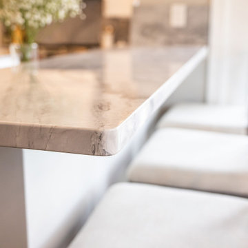 Super White Marble Kitchen