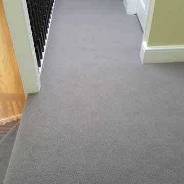 Grey Carpet to Stairs Installed by our Technicians
