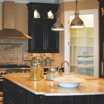 Pelham Pendants above Kitchen Counter