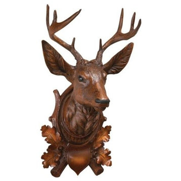 Wall Trophy Hunting MOUNTAIN Lodge Aspen Stag Head Deer Chestnut